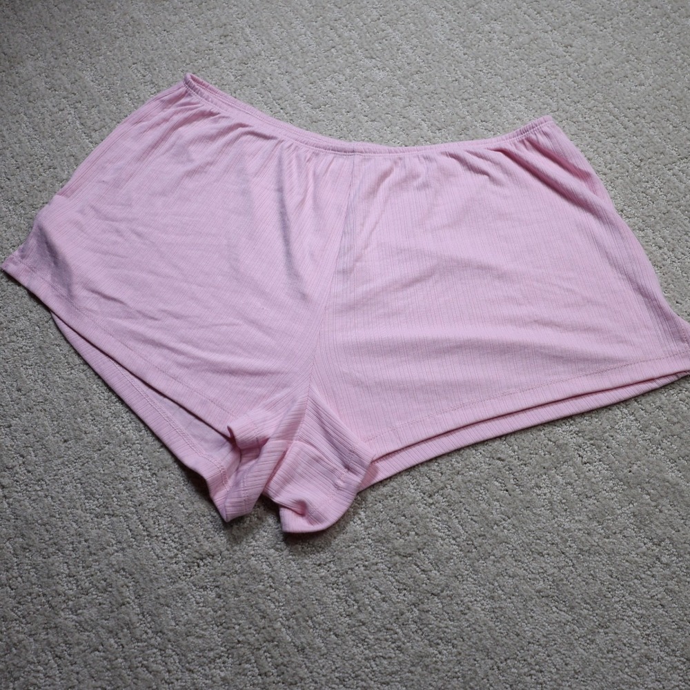 Auden Pink Ribbed Sleep Shorts Pajama Bottoms Z96G3G XL